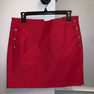 Jcrew Red Skirt